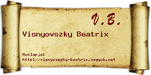 Visnyovszky Beatrix névjegykártya